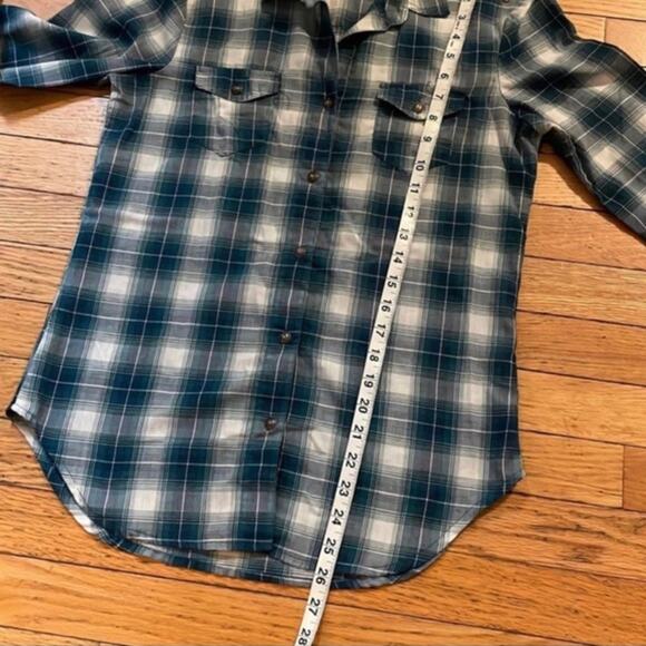 Womens Size M Dream Out Loud By Selena Gomez Shirt Blue plaid 65% polyester 35% - Picture 6 of 6